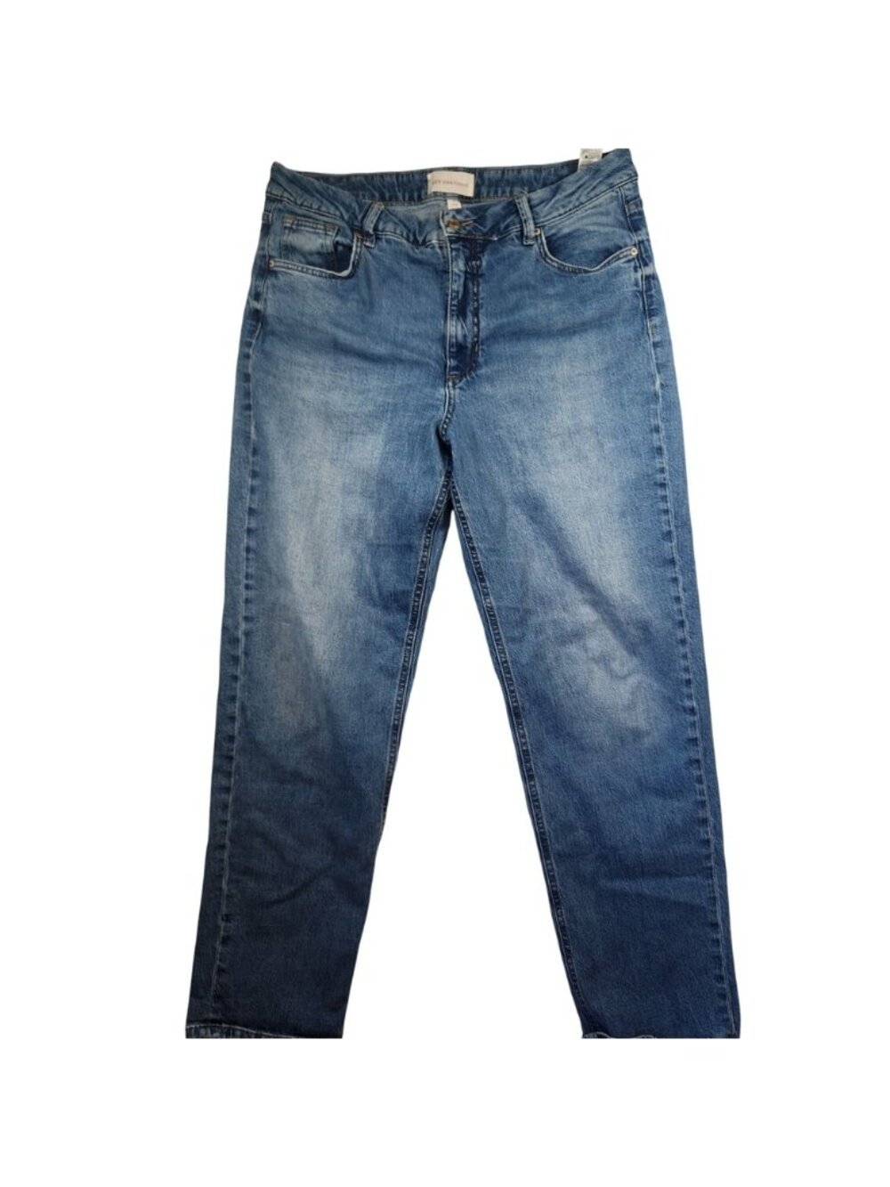 Marks & Spencer Per Una Denim Womens Size 12 Long Straight Leg Jeans Blue Wash